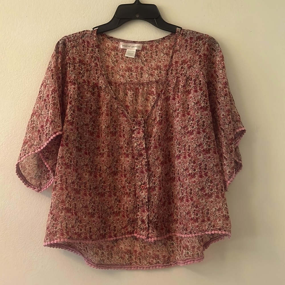 Transparent printed blouse - Picture 1 of 6
